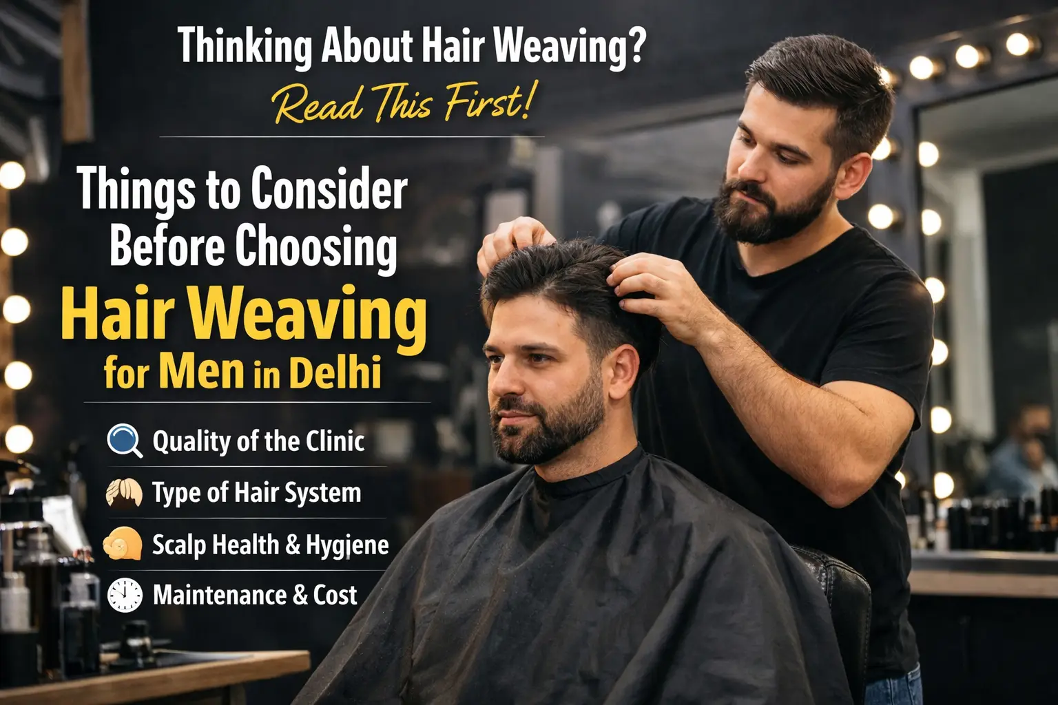 hair weaving for men in delhi